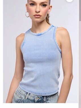 Akira Chicago blue tank top size small
